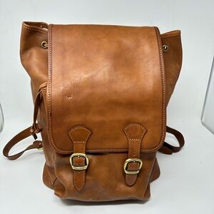I MEDICI FIRENZE Italy Florence Genuine Leather Brown Backpack